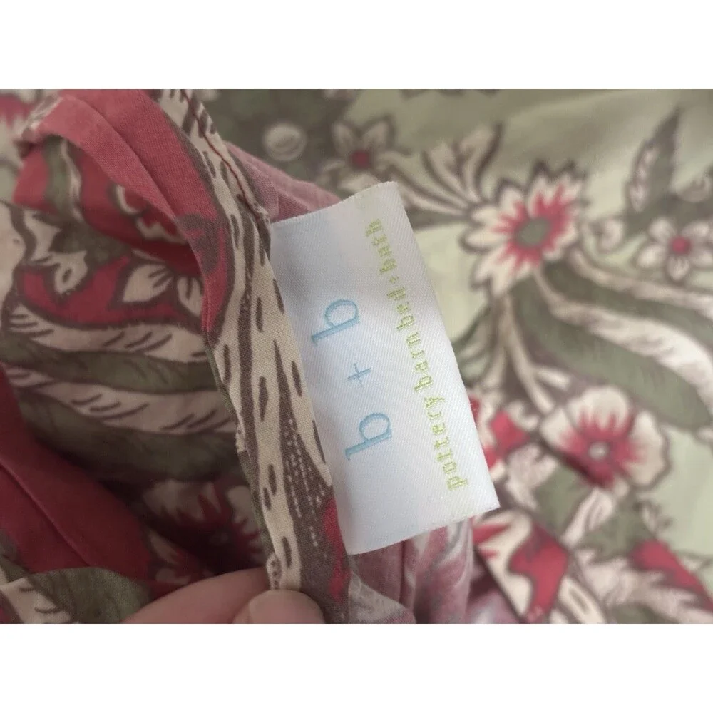 2 Pottery Barn Palampore Floral Pillow Shams Green Red